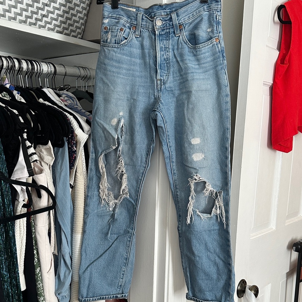 Levi's Casual Blue Boyfriend Jeans